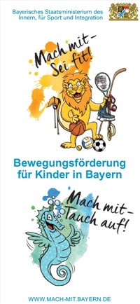 Sportförderung Aktion "Mach mit!" - Titelbild Flyer