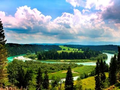 Lech Litzauer Schleife Landschaft um die Litzauer Schleife des Lechs
