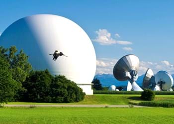 Erdfunkstelle Raisting - Radom und Antennen