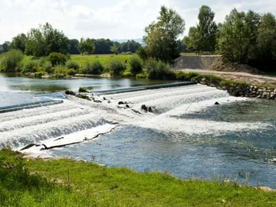 Grundwehr Kläranlage Ammer mit Weilheimer Grundwehr