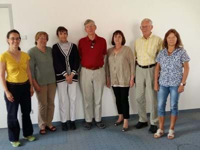 Die Arbeitsgruppe Prävention und Gesundheitsförderung der Gesundheitsregionplus Weilheim-Schongau Arbeitsgruppe: Prävention und Gesundheitsförderung der Gesundheitsregionplus Weilheim-Schongau
von links: Frau von den Driesch – Gesundheitsregion; Frau Lang – Ehrenamt; Frau Abmayr – AOK, Hr. Dr. Knabe – Agenda 21, Frau Merker - Vdk, Hr. Dörr, Agenda 21, Frau Regauer - Gesundheitsamt