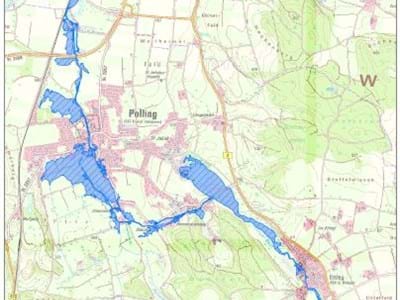 Plan der vorläufigen Sicherung des Überschwemmungsgebiets des Tiefenbaches Plan der vorläufigen Sicherung des Überschwemmungsgebiets des Tiefenbaches