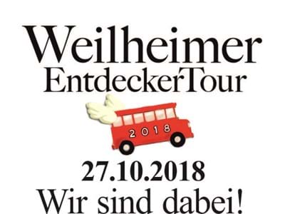 Weilheimer Entdecker Tour fett Weilheimer EntdeckerTour - roter Bus mit 2018 - 27.10.2018 - Wir sind dabei!