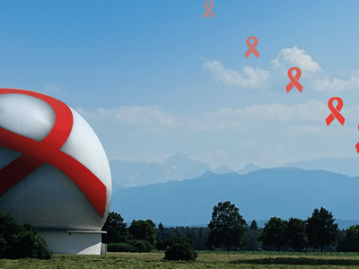 Aids-Radom Radom mit Aids-Schleife