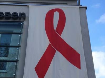 Aids-Schleife-Gebäude Aids-Schleife-Gebäude