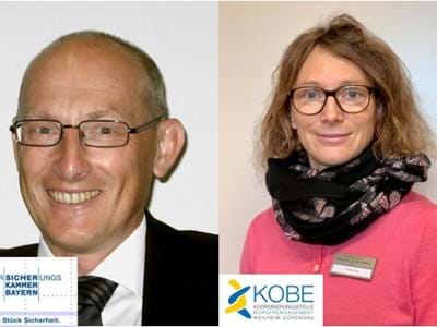 KOBE Vereinsforum - Digitale Fortbildung.JPG Referent Herr Dr. Hofmann, Versicherungskammer Bayern und Frau Utta Pollmei-er, Koordinierungsstelle Bürgerengagement Weilheim-Schongau