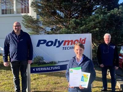 Umweltpakt Polymold v.l.n.r.: Hr. Josef Irion, Fr. Regina Mair, Hr. Peter Mallmann