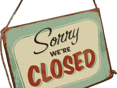 Schild Closed Schild