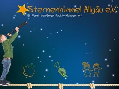 Logo Sternenhimmel Sternenhimmel Allgäu e.V.
Ein Verein von Geiger Facility Management