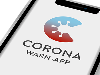 Smartphone mit Corona Warn-App