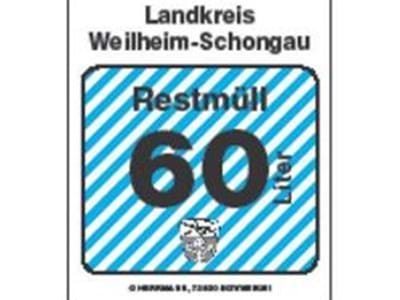 Restmülltonne Landkreis WM-SOG Resmülltonnen 60 L Landkreis Weilheim-Schongau