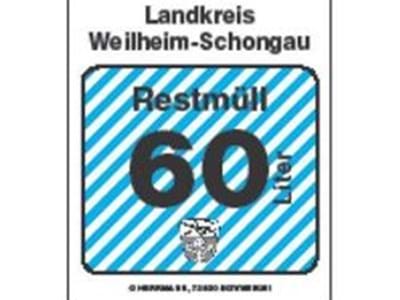 Kontrollmarken für Restmüllcontainer im Lndkreis Weilheim-Schongau
