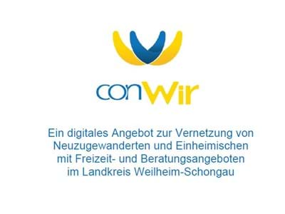 onWir-App conWir - Ein digitales Angebot zur Vernetzung von Neuzugewanderten und Einheimischen mit Freizeit- und Beratungsangeboten im Landkreis Weilheim-Schongau