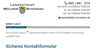 Sicheres Kontaktformular