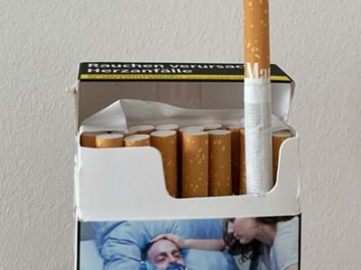 Offenen Packung Zigaretten
