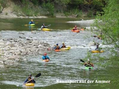 Kanusport auf der Ammer