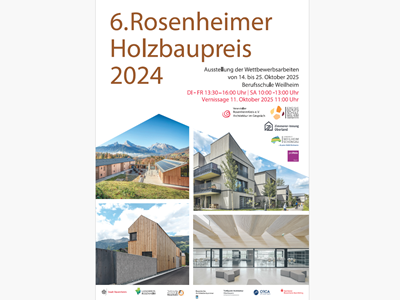 6. Rosenheimer Holzbaupreis Plakat Architekturausstellung Rosenheimer Holzbaupreis